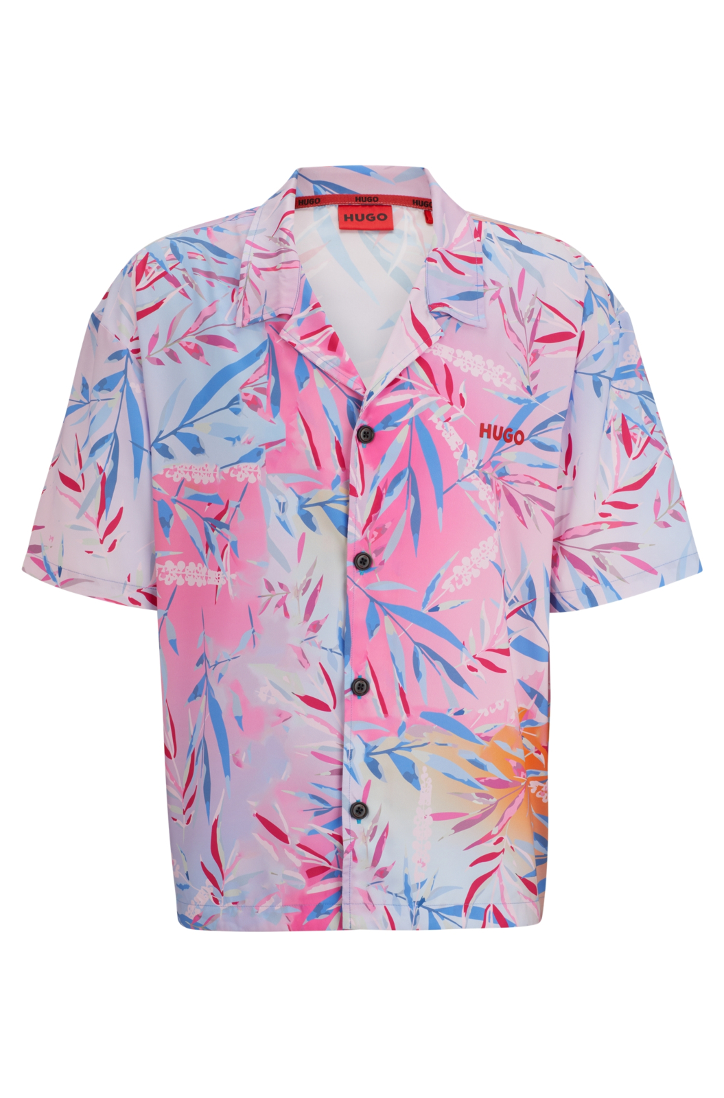 Hugo Boss Shirt Beach Shirt Relax Geel