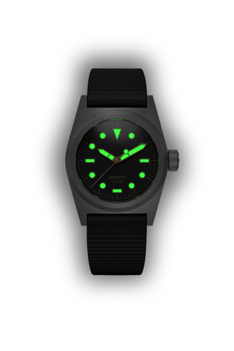 Unimatic Horloge U2s-8b  Edition Of 400 Zwart