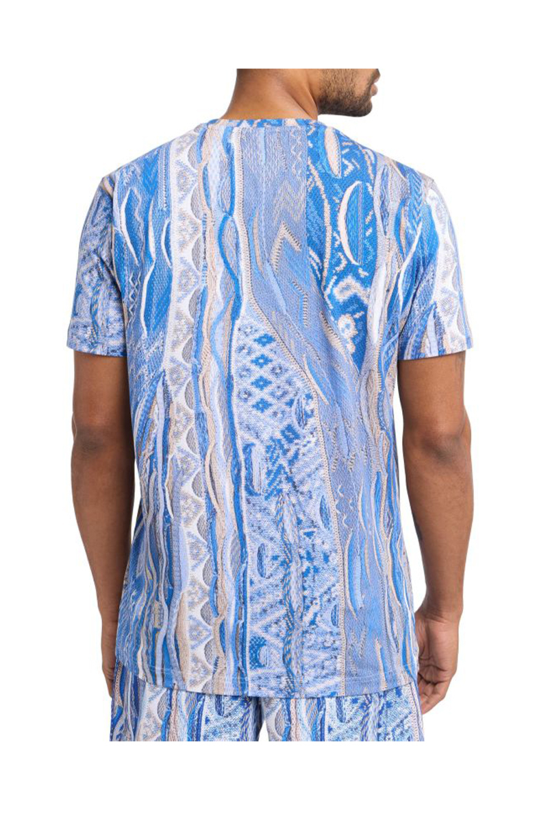 Carlo Colucci T-shirt C3447 L-blauw