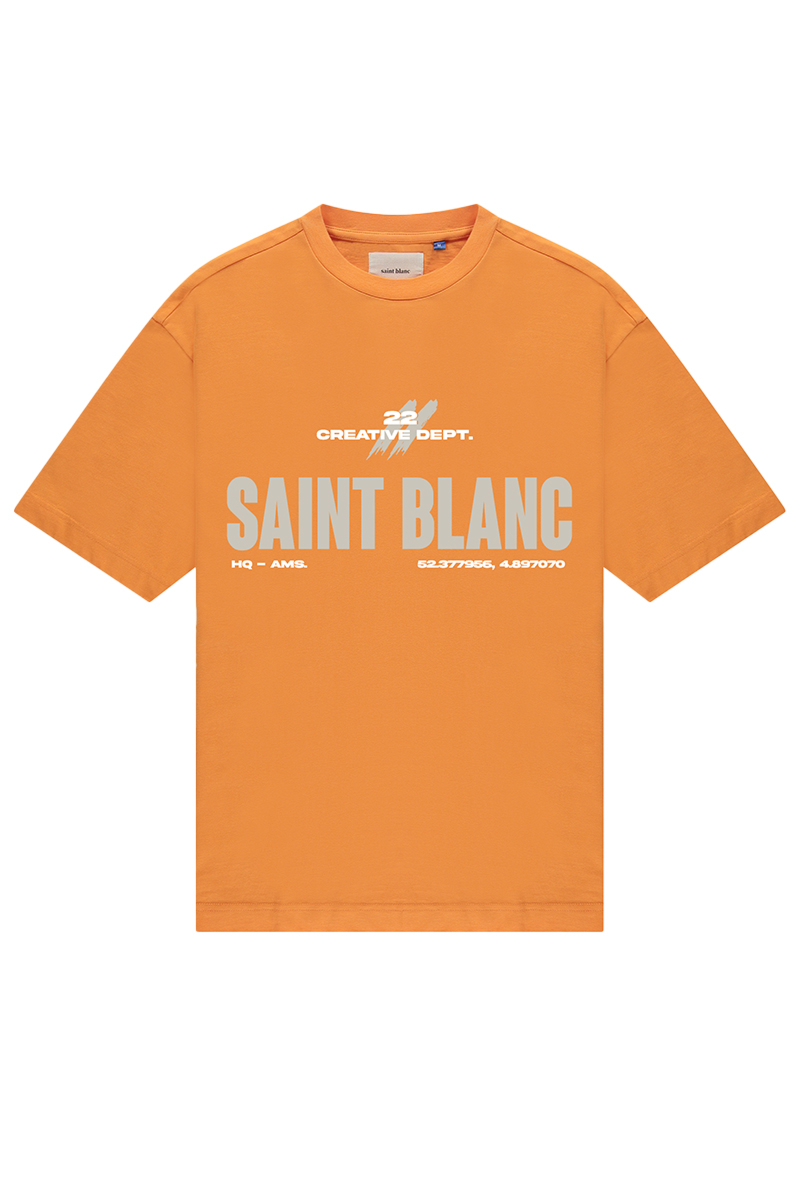 Saint Blanc T-shirt Twenty Two Tee Oranje