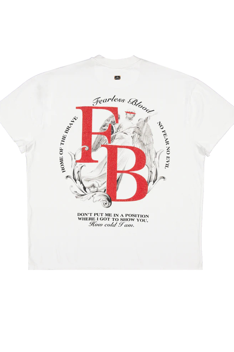Fearless Blood T-shirt Fb-tee-08 Wit