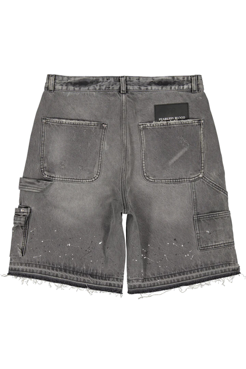 Fearless Blood Short Fb-denim Worker Short  Grijs