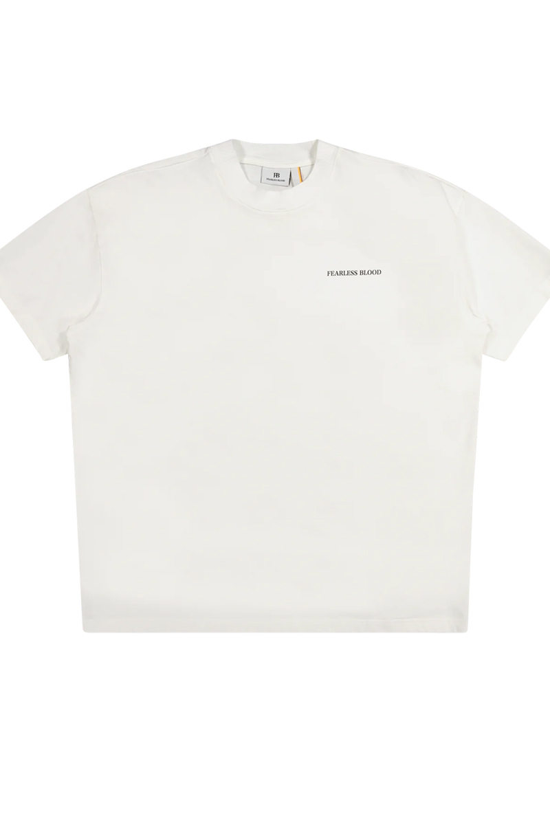 Fearless Blood T-shirt Fb-logo-tee Wit