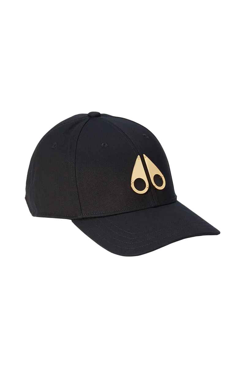 Moose Knuckles Cap Gold Logo Icon Cap Zwart