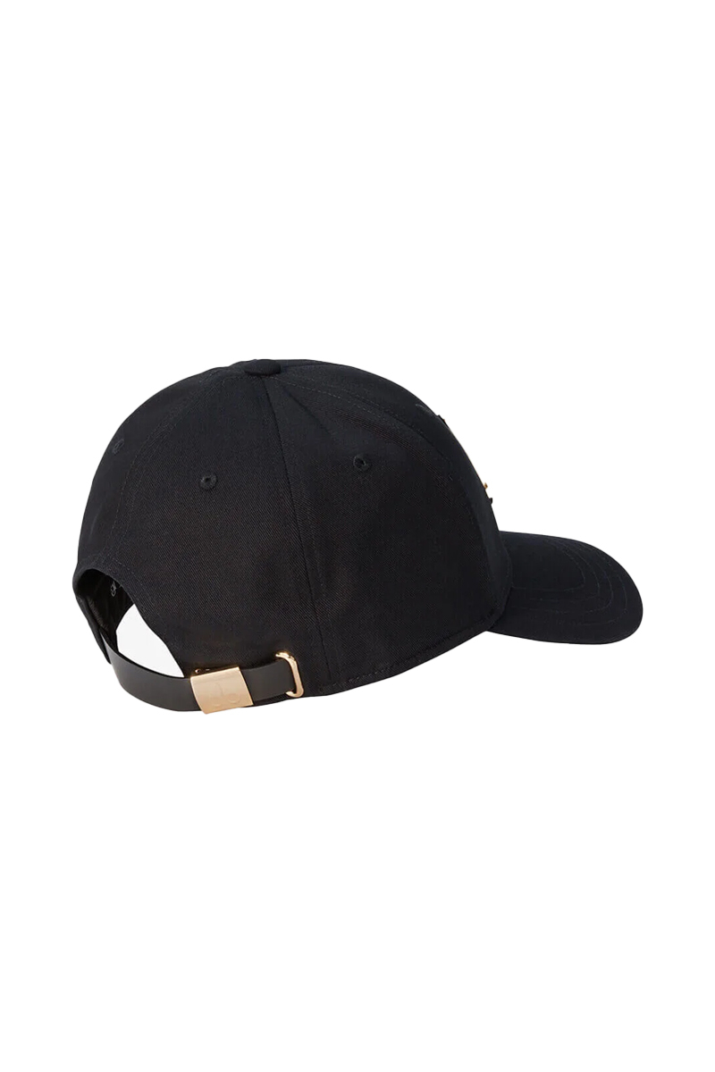 Moose Knuckles Cap Gold Logo Icon Cap Zwart