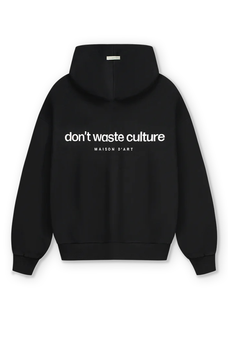 Don't Waste Culture Sweater Ale Zipped Hoodie Zwart