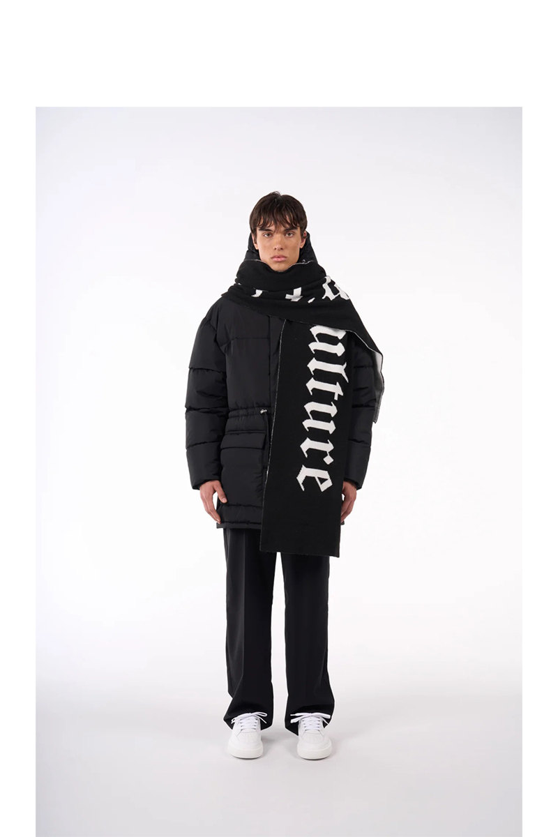 Don't Waste Culture Sjaal Jacquard Scarf Zwart Wit