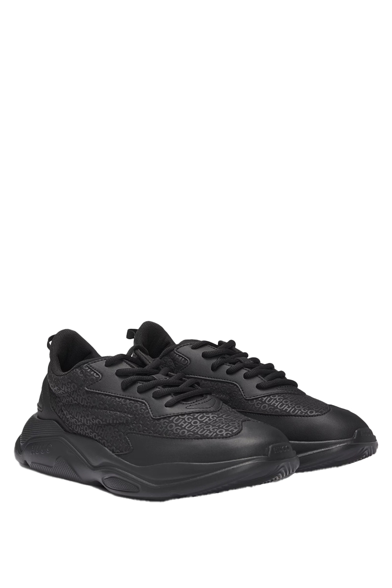 Hugo Boss Schoenen Leon_runn_mono Zwart