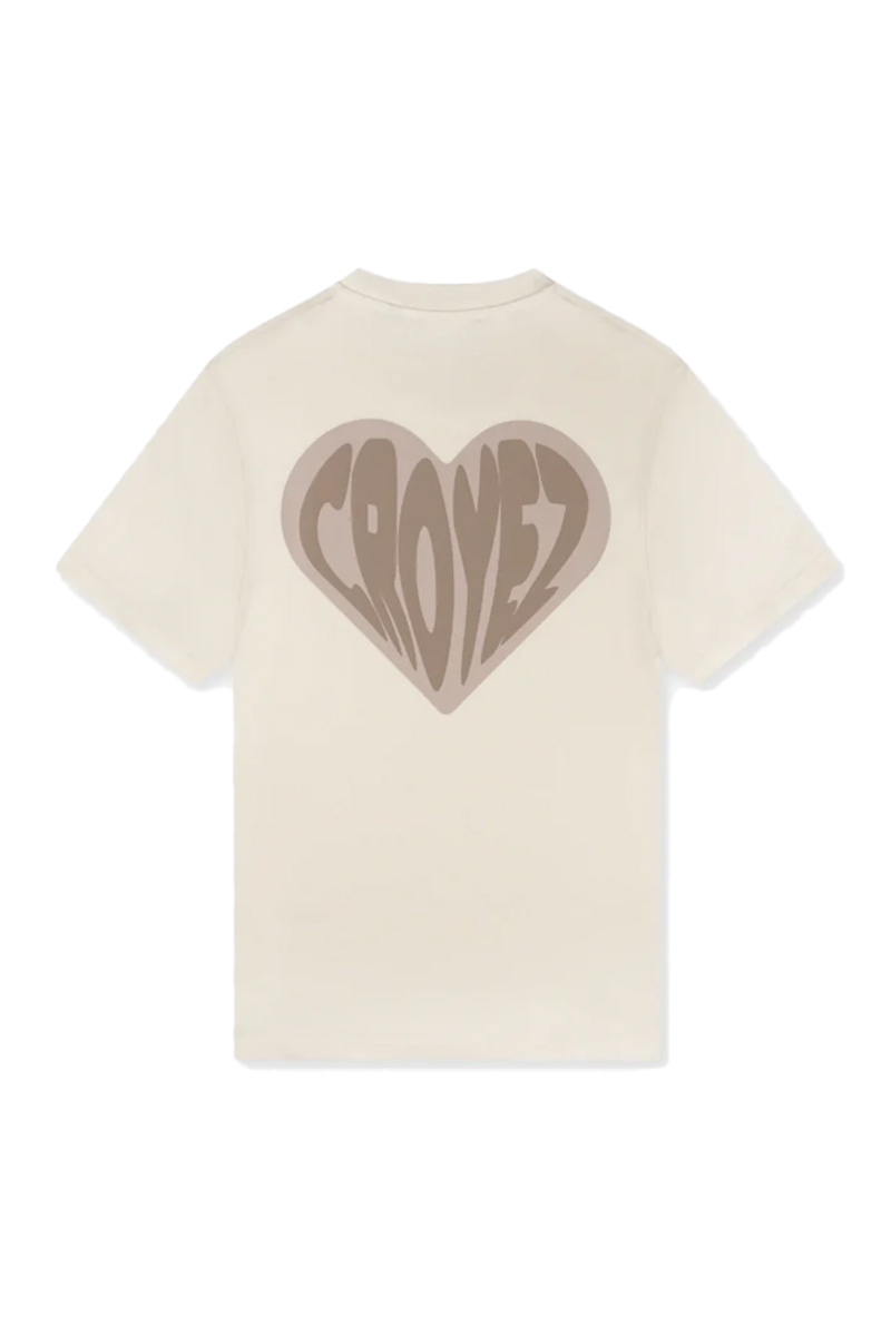 Croyez T-shirt Croyez Puffed Heart T-shirt Beige