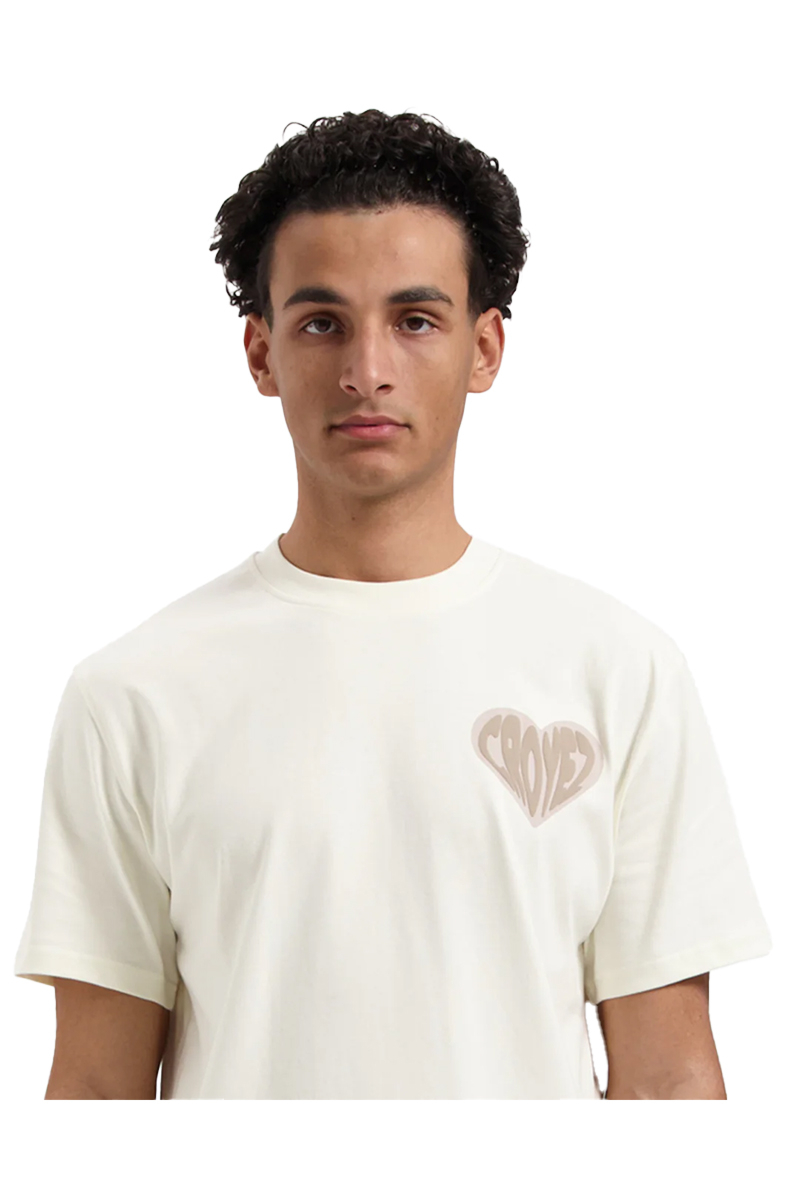 Croyez T-shirt Croyez Puffed Heart T-shirt Beige