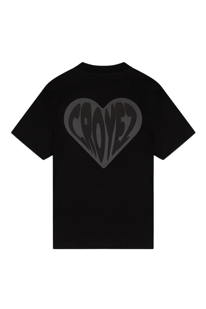 Croyez T-shirt Croyez Puffed Heart T-shirt Zwart
