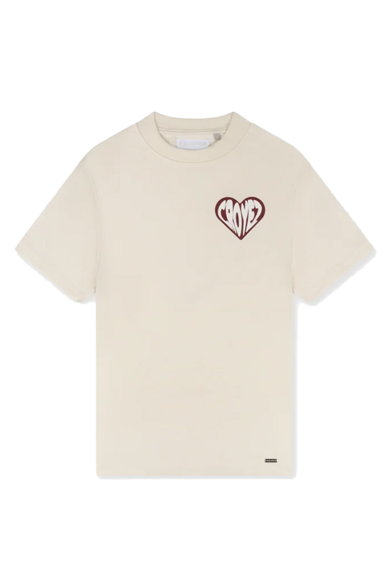 Croyez T-shirt Croyez Puffed Heart T-shirt Off White
