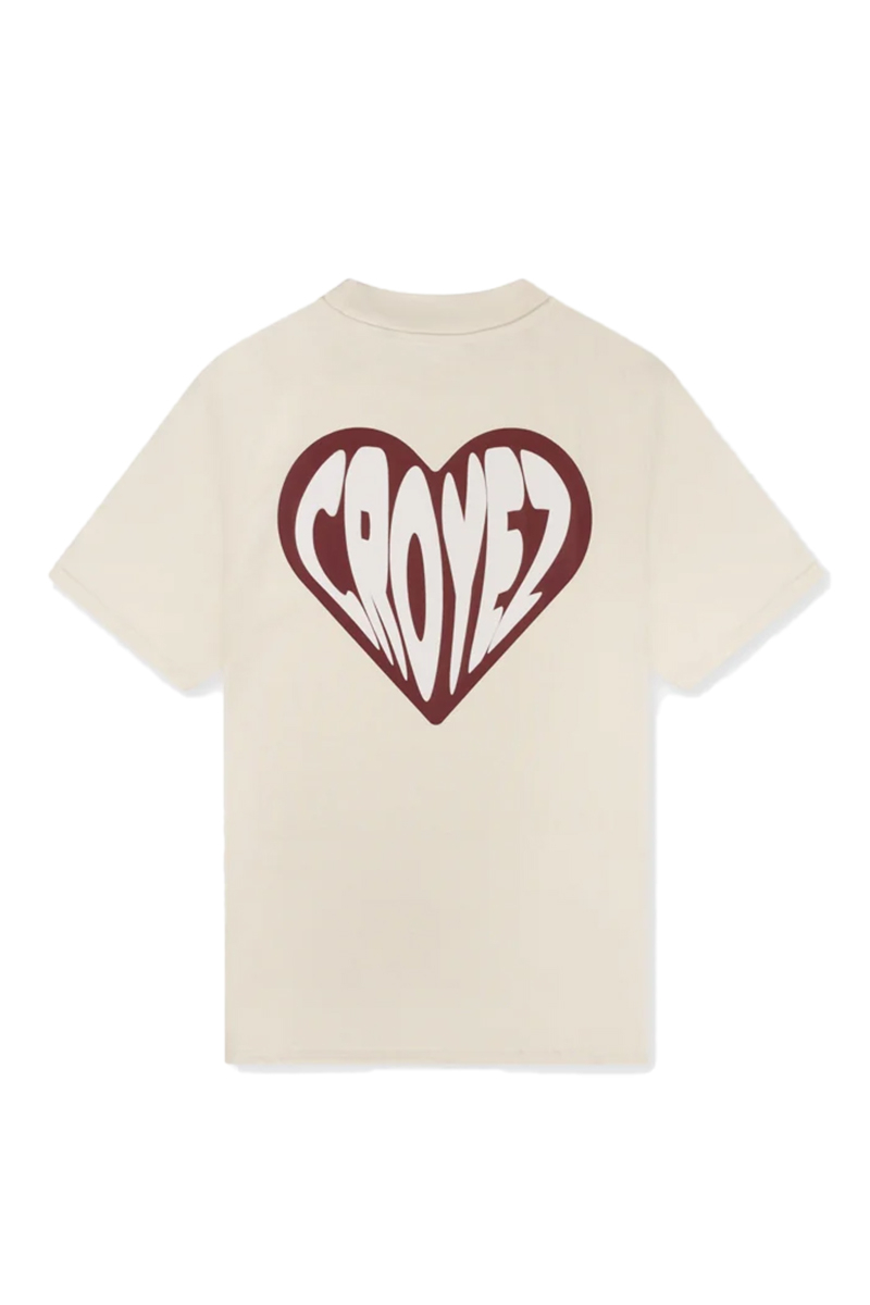 Croyez T-shirt Croyez Puffed Heart T-shirt Off White