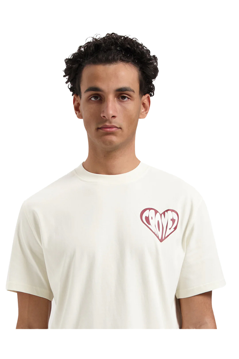 Croyez T-shirt Croyez Puffed Heart T-shirt Off White
