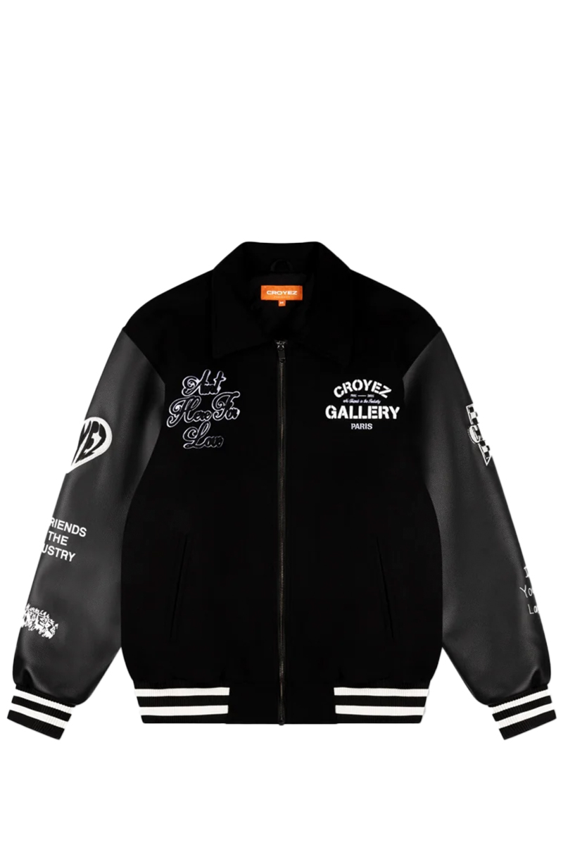 Croyez Jas Croyez Artwork Varsity Jacket Zwart