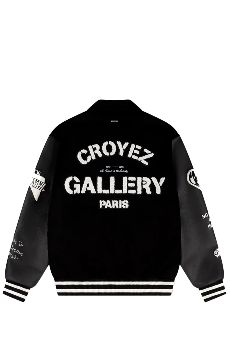 Croyez Jas Croyez Artwork Varsity Jacket Zwart