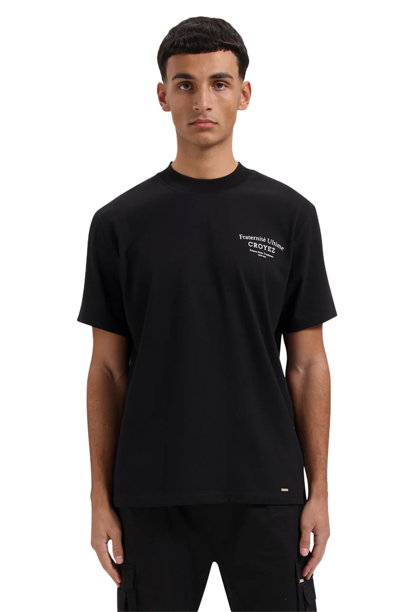 Croyez T-shirt Croyez Fraternite T-shirt Zwart