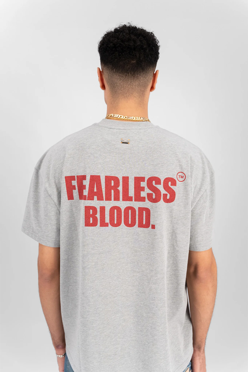 Fearless Blood T-shirt Leader Club Tee L-grijs