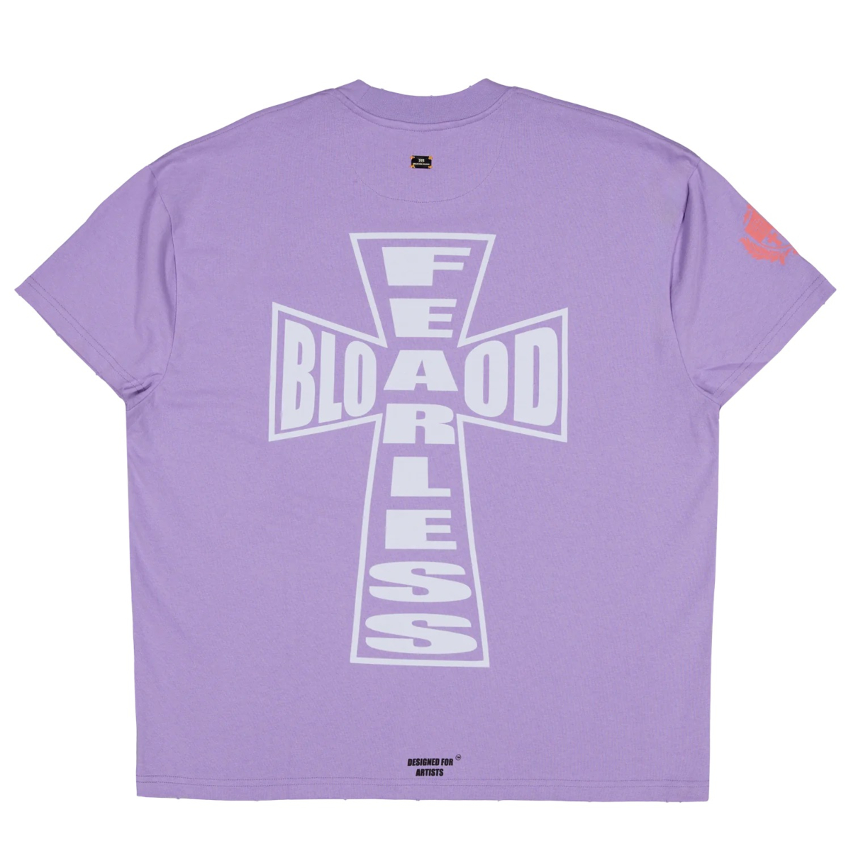 Fearless Blood T-shirt Cross Paars