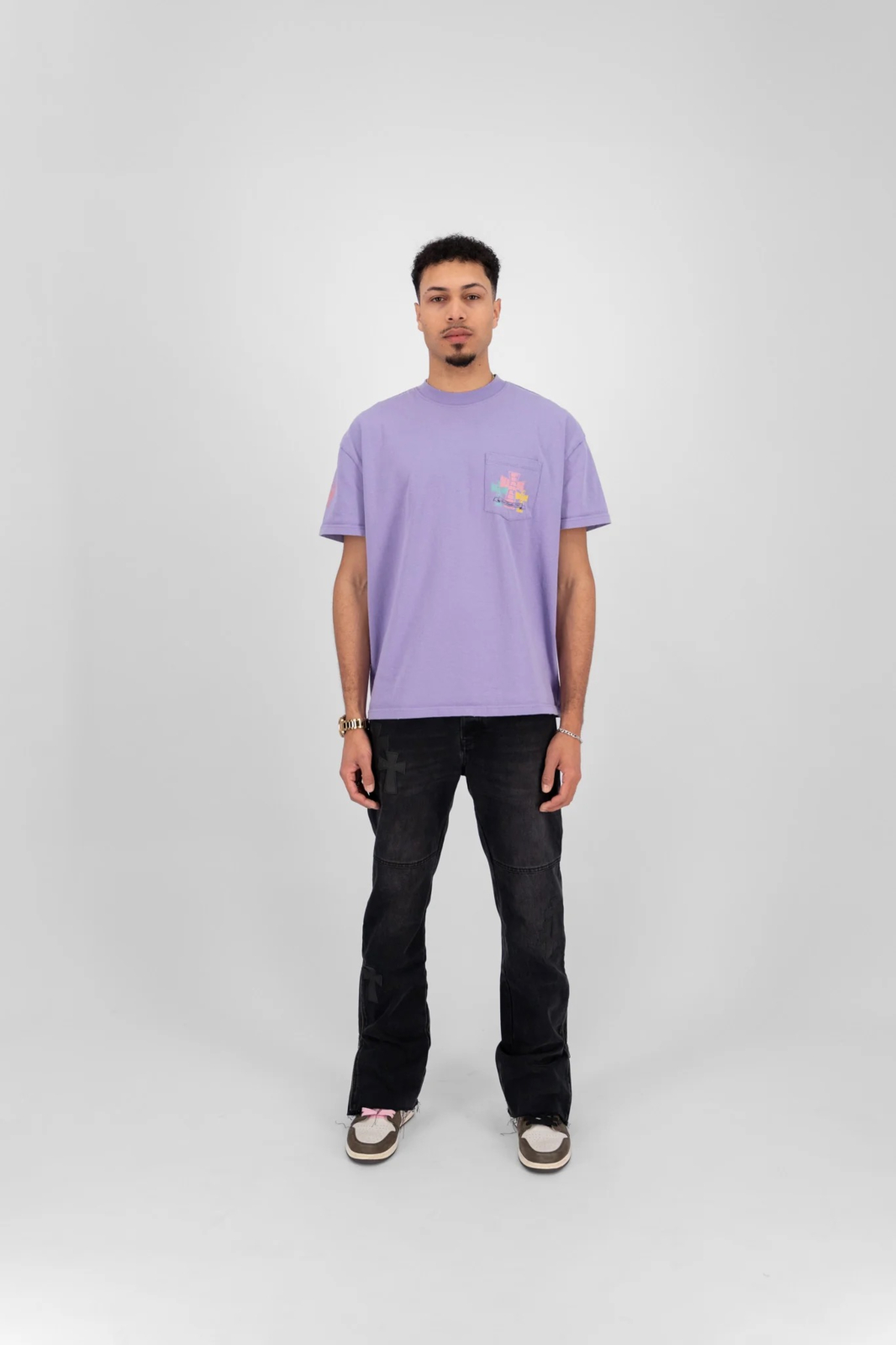 Fearless Blood T-shirt Cross Paars