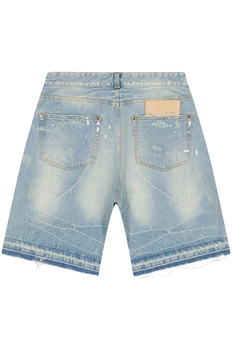 Fearless Blood Short Fb-denim Short D-blauw