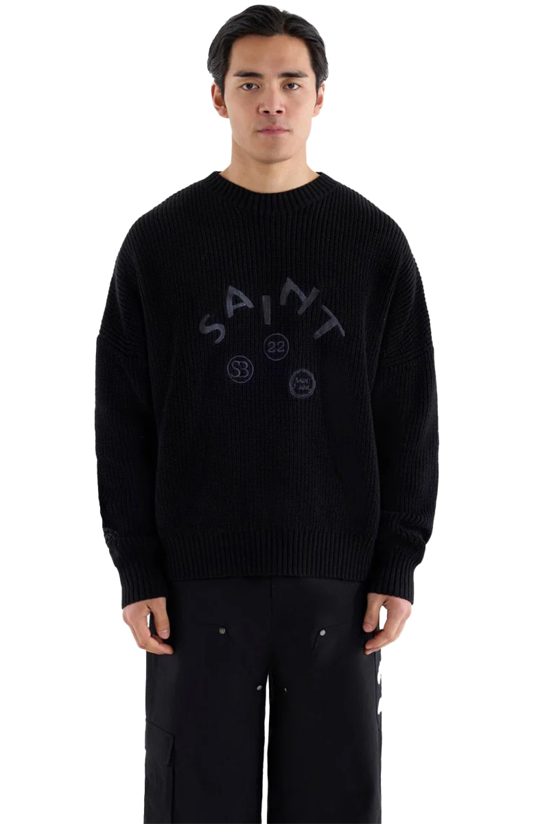 Saint Blanc Trui Refocus Knitted Sweater Zwart