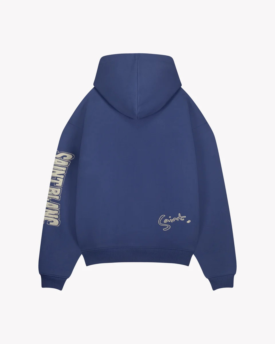 Saint Blanc Sweater Chain Hoodie Blauw