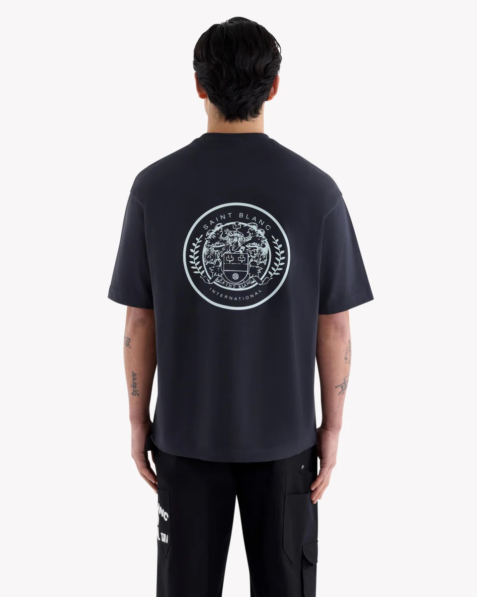 Saint Blanc T-shirt Crest T-shirt Zwart