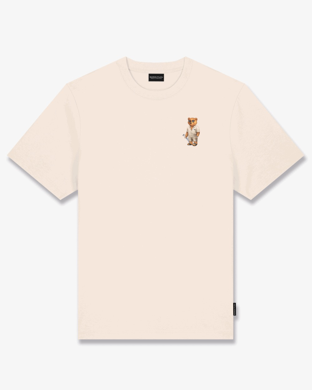 Baron Filou T-shirt Mykonos Crew Oversized Backprint Filou Wit