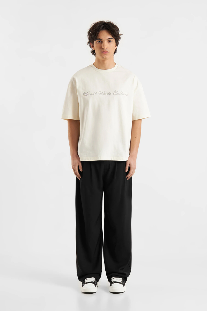 Don't Waste Culture T-shirt Suren Beige