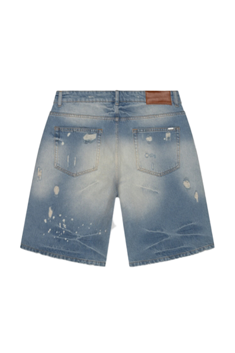 Croyez Short Cd2 Washed Denim Shorts L-blauw