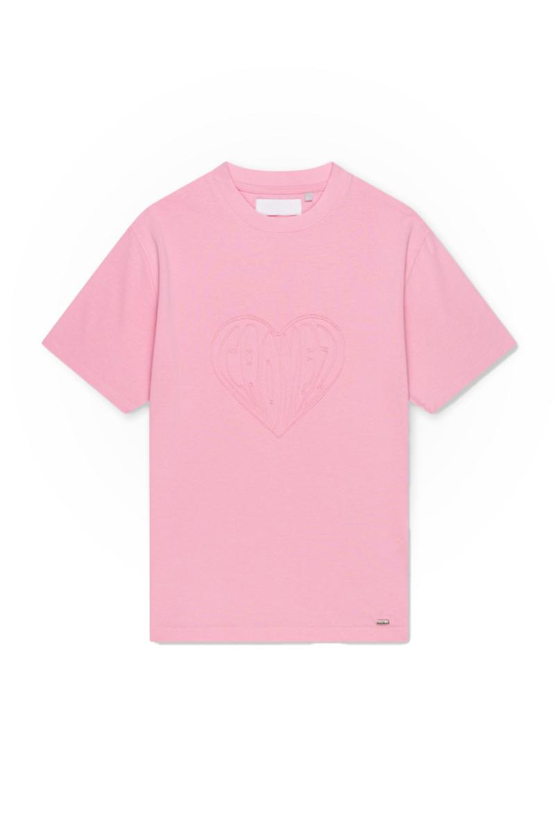 Croyez T-shirt Cut Out Out Heart T-shirt Roze