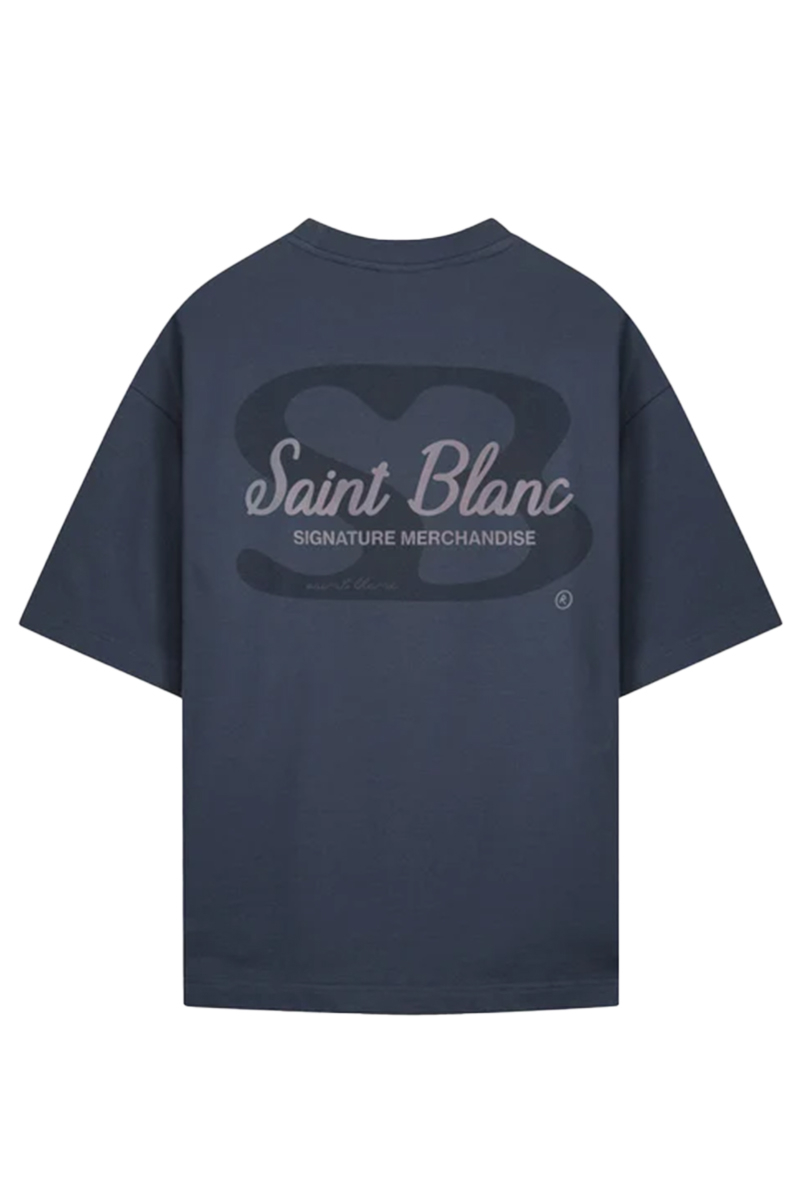 Saint Blanc T-shirt Signature T-shirt Blauw