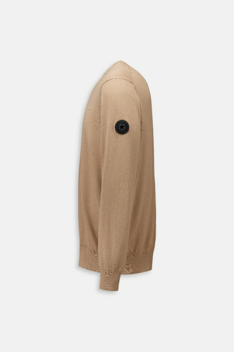 Airforce Trui Knitwear Round Neck Beige