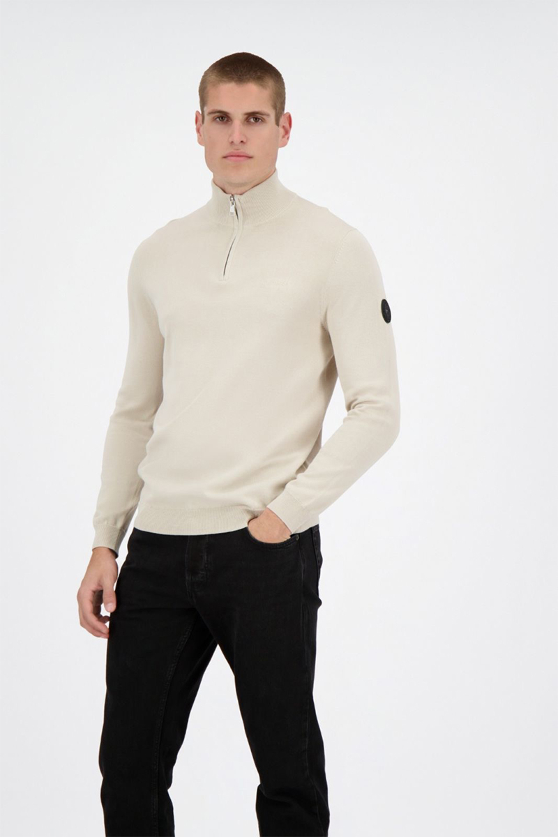 Airforce Trui Knitwear Quarter Zip Beige