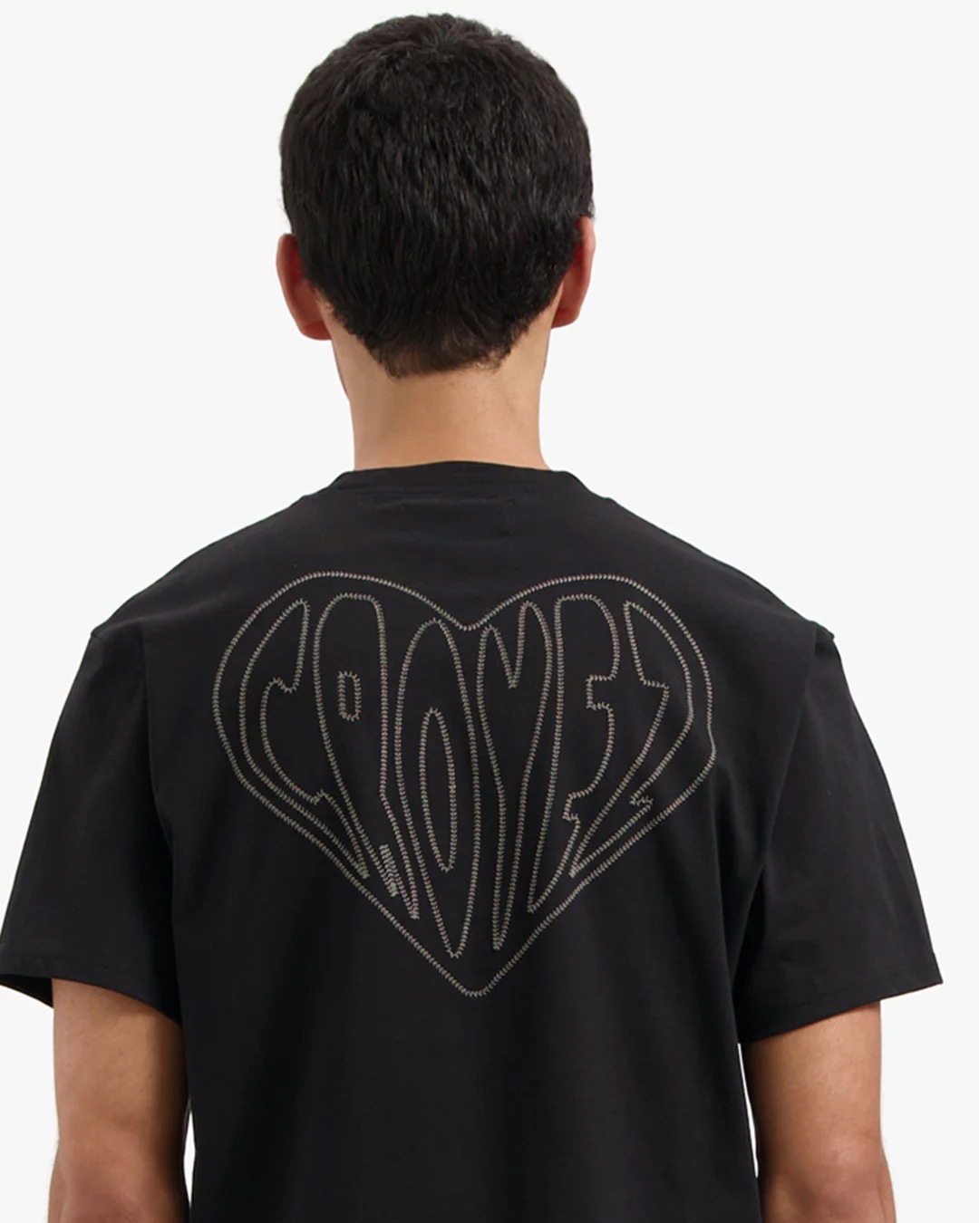 Croyez T-shirt Stitched Heart T-shirt Zwart