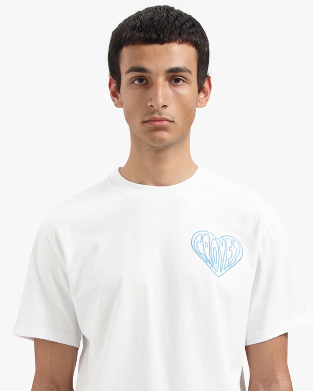 Croyez T-shirt Stitched Heart T-shirt Wit