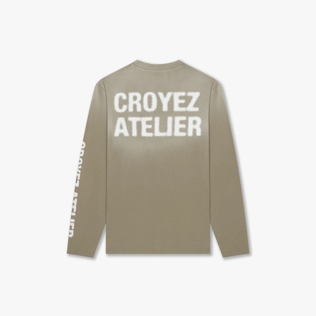Croyez T-shirt Sprayed Atelier Longsleeve T-shirt Groen