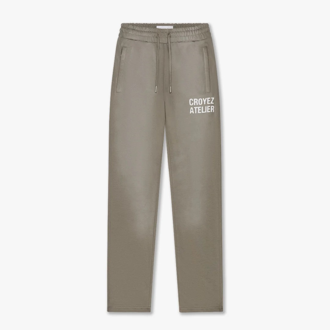 Croyez Jogging Broek Sprayed Atelier Staight Leg Sweatpants Groen