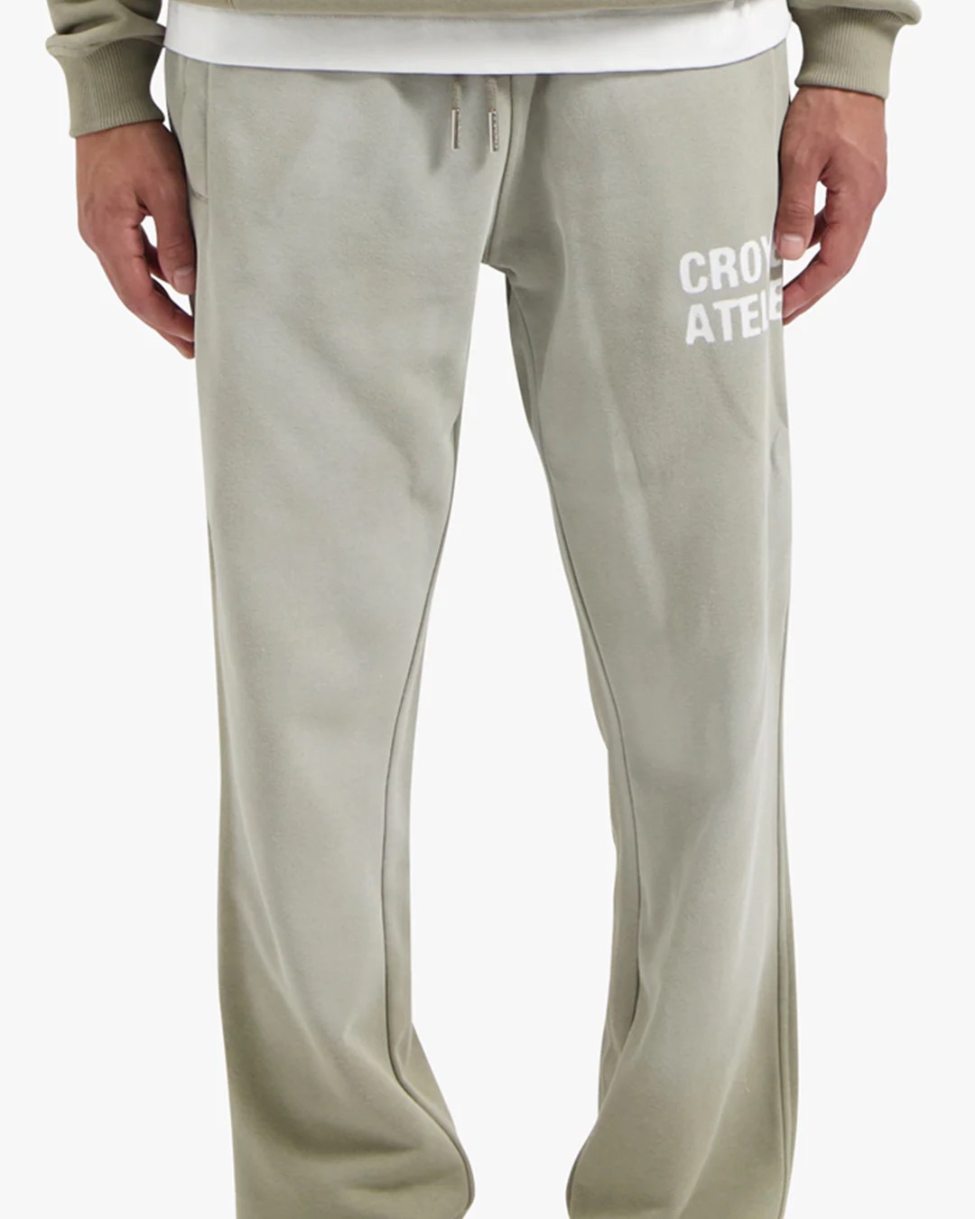 Croyez Jogging Broek Sprayed Atelier Staight Leg Sweatpants Groen