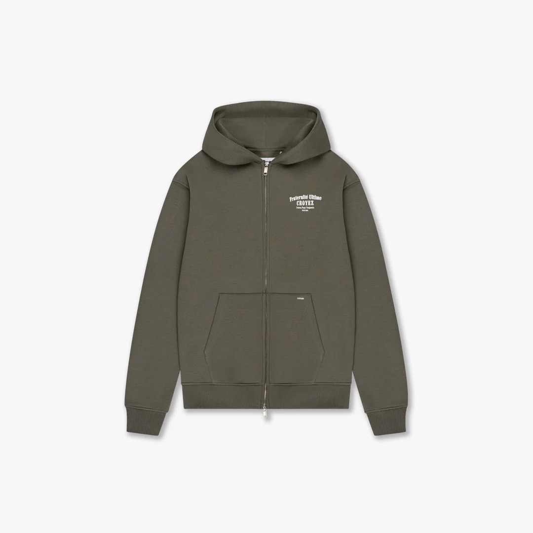 Croyez Sweater Fraternite Zip-hoodie Groen
