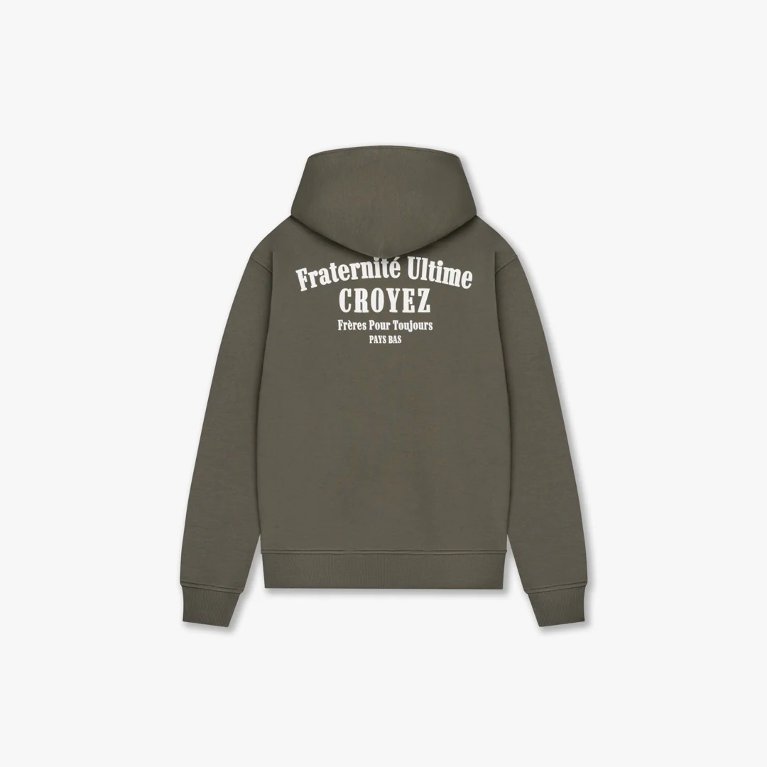 Croyez Sweater Fraternite Zip-hoodie Groen