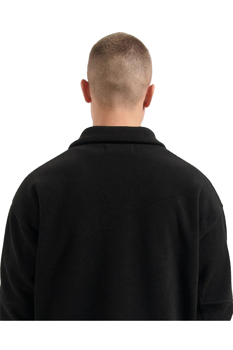 Croyez Sweater Fleece Polo Sweater Zwart