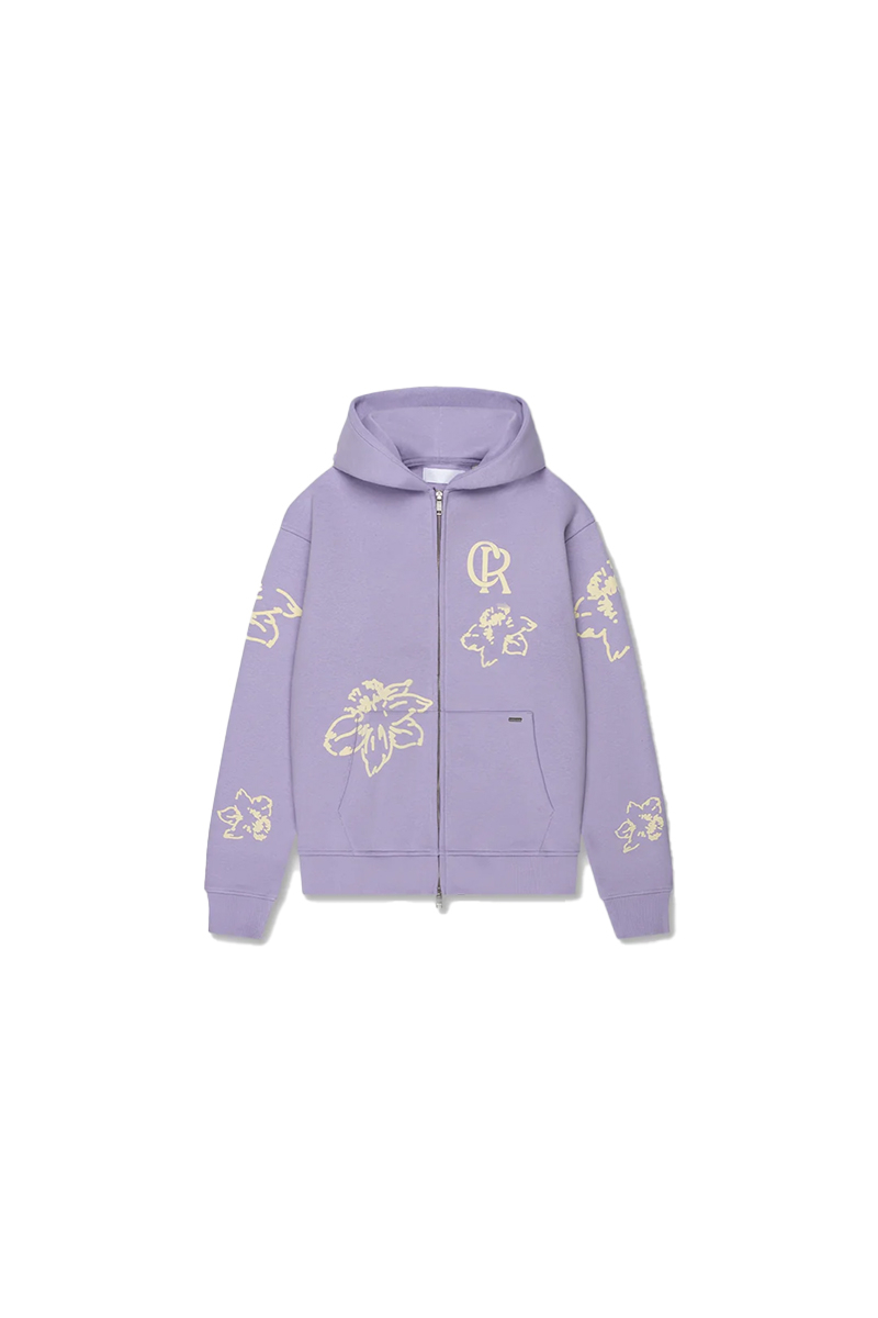 Croyez Sweater Flower Zip-hoodie Paars