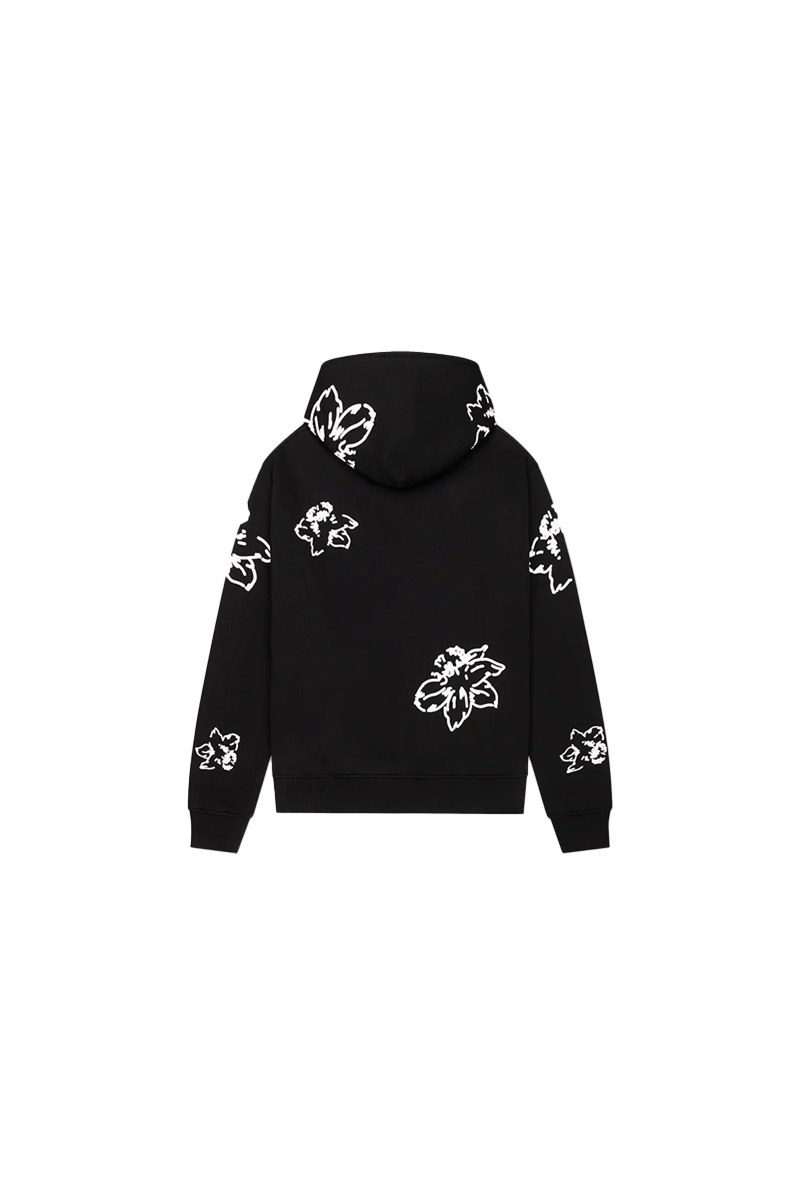 Croyez Sweater Flower Zip-hoodie Zwart