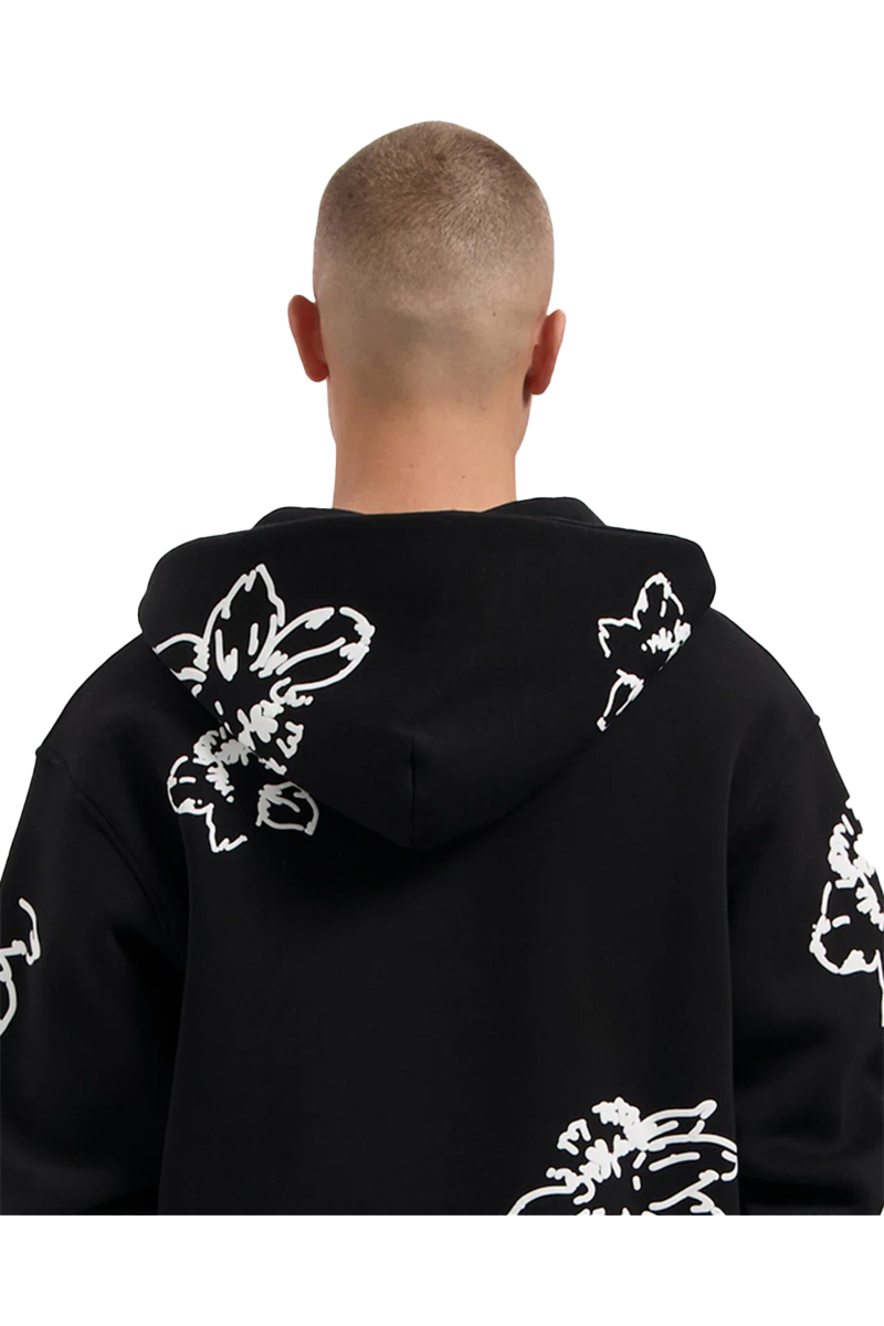 Croyez Sweater Flower Zip-hoodie Zwart