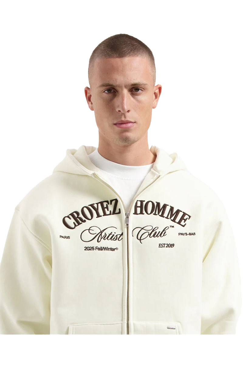 Croyez Sweater Artist Club Zip-hoodie Off White