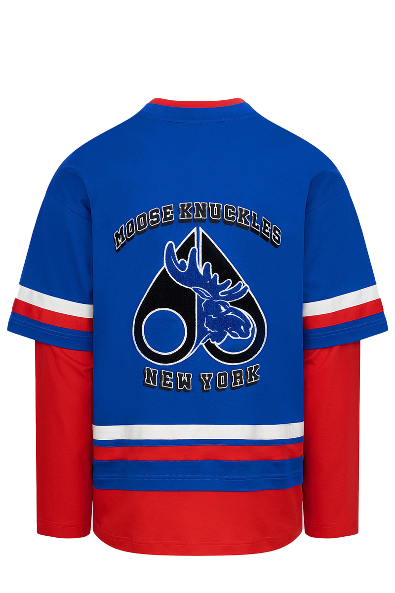 Moose Knuckles Sweater Nhl X Moose Tee Rangers Blauw