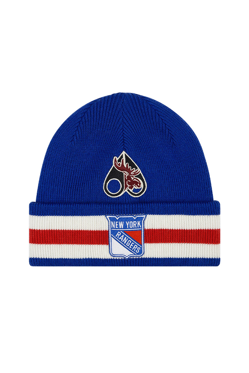 Moose Knuckles Muts Nhl X Moose Beanie Rangers L-blauw
