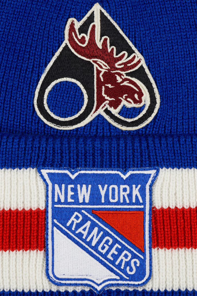 Moose Knuckles Muts Nhl X Moose Beanie Rangers L-blauw